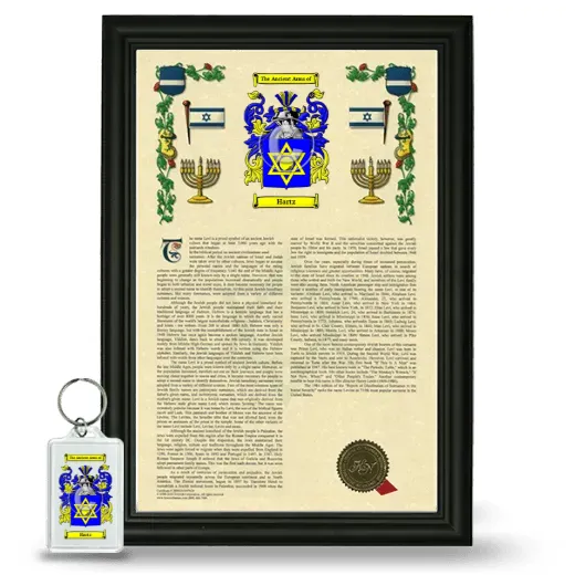 Hartz Framed Armorial History and Keychain - Black