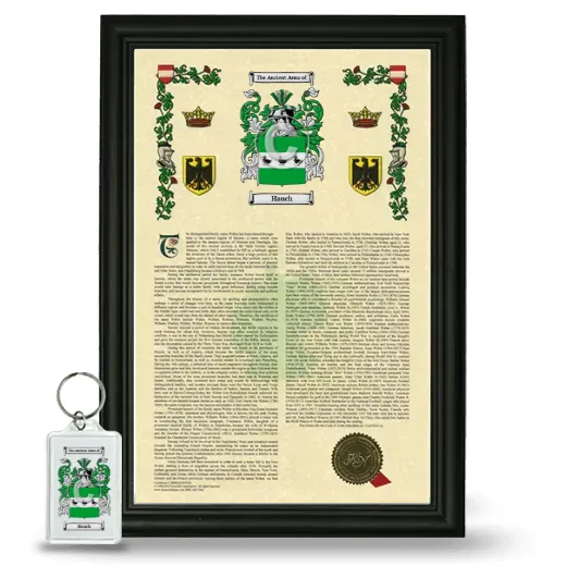 Hauch Framed Armorial History and Keychain - Black