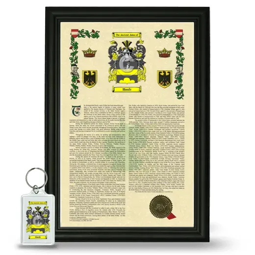 Haufe Framed Armorial History and Keychain - Black