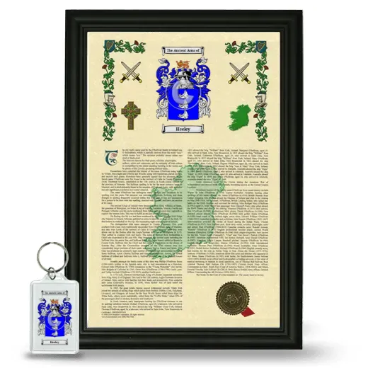 Heeley Framed Armorial History and Keychain - Black