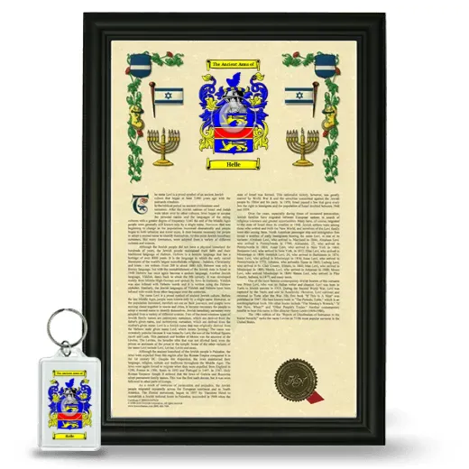 Helle Framed Armorial History and Keychain - Black