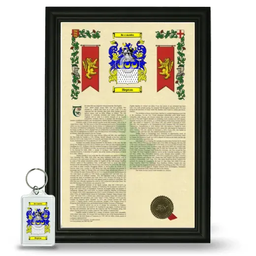 Hepton Framed Armorial History and Keychain - Black