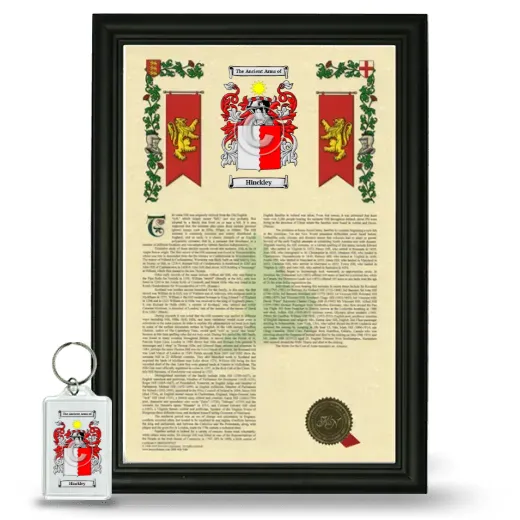 Hinckley Framed Armorial History and Keychain - Black