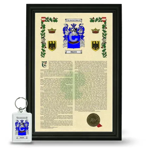 Hinrich Framed Armorial History and Keychain - Black