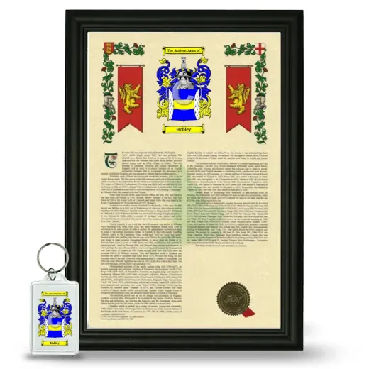 Hobley Framed Armorial History and Keychain - Black