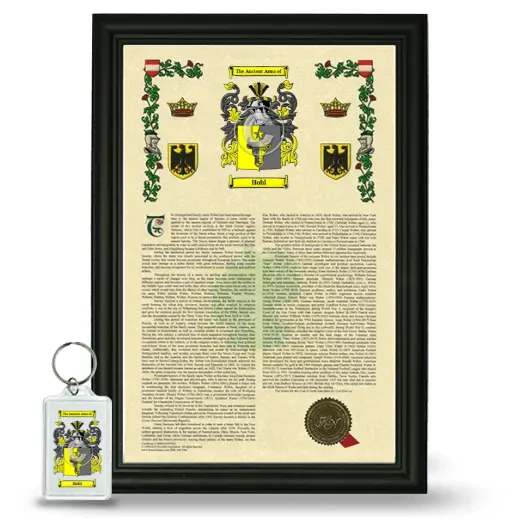 Hohl Framed Armorial History and Keychain - Black