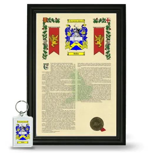 Holox Framed Armorial History and Keychain - Black