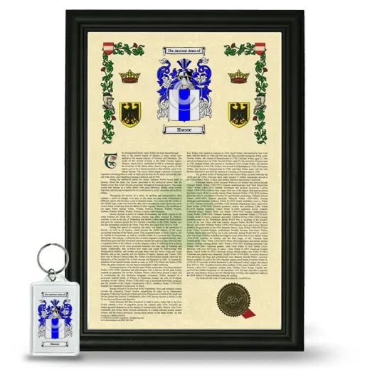 Horste Framed Armorial History and Keychain - Black