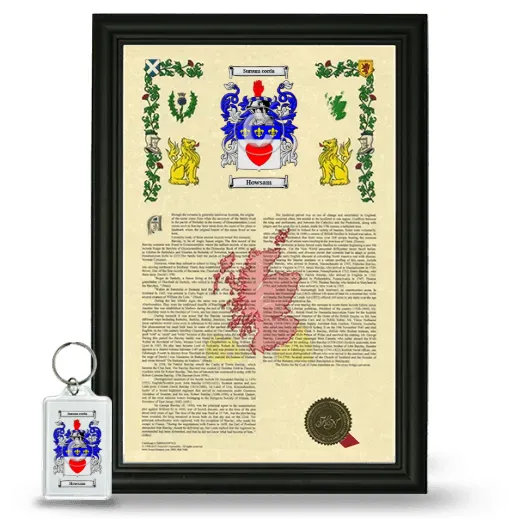 Howsam Framed Armorial History and Keychain - Black