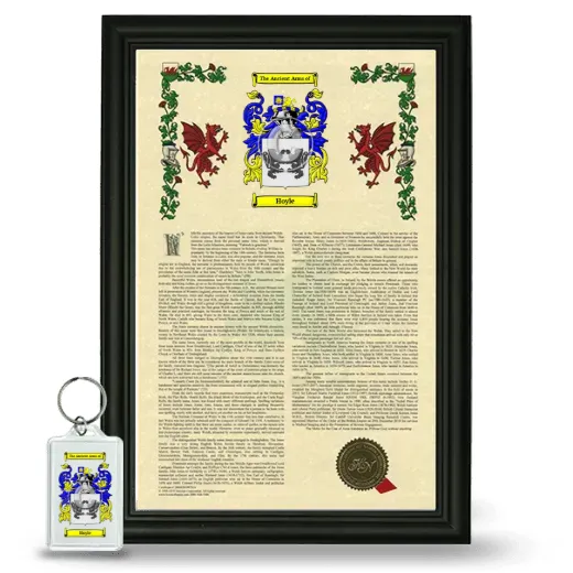 Hoyle Framed Armorial History and Keychain - Black