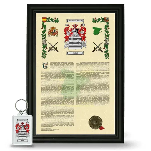 Huizi Framed Armorial History and Keychain - Black
