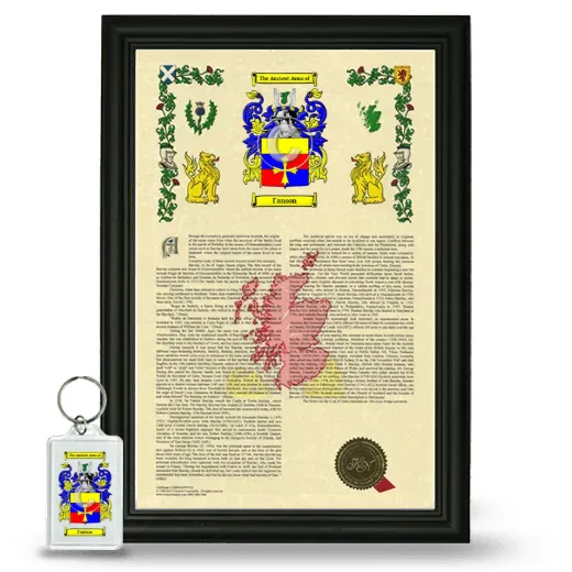 I'anson Framed Armorial History and Keychain - Black