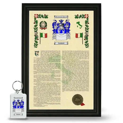 Iannuzzi Framed Armorial History and Keychain - Black
