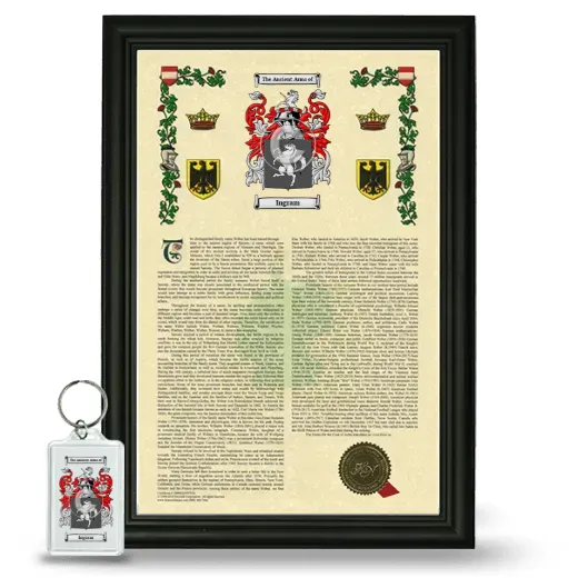 Ingram Framed Armorial History and Keychain - Black
