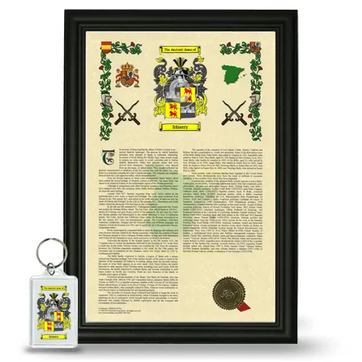 Irizarry Framed Armorial History and Keychain - Black