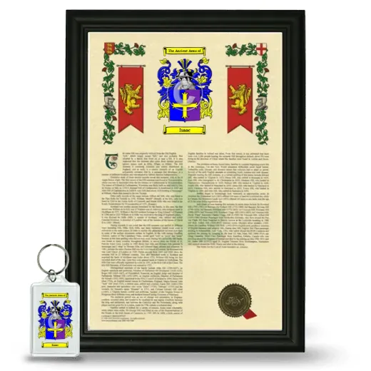 Isaac Framed Armorial History and Keychain - Black