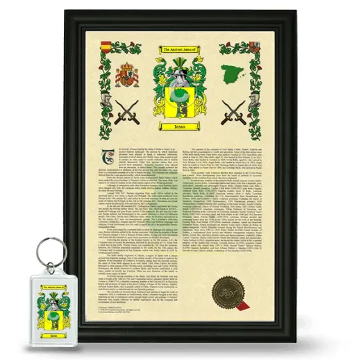Jasso Framed Armorial History and Keychain - Black