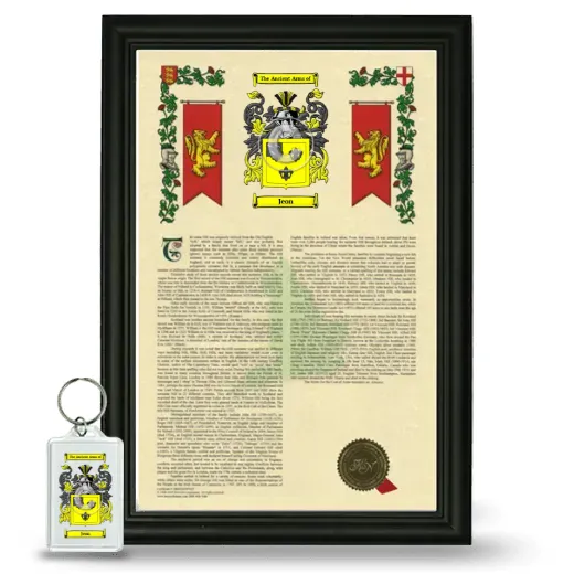 Jeon Framed Armorial History and Keychain - Black