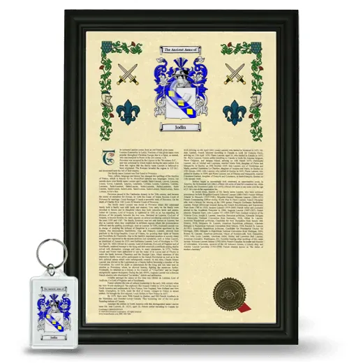 Jodin Framed Armorial History and Keychain - Black