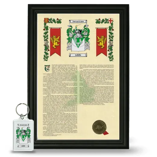 Jolliffe Framed Armorial History and Keychain - Black