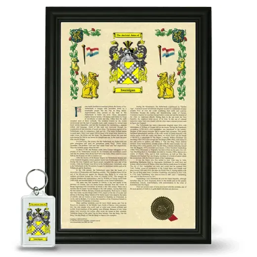 Journigan Framed Armorial History and Keychain - Black