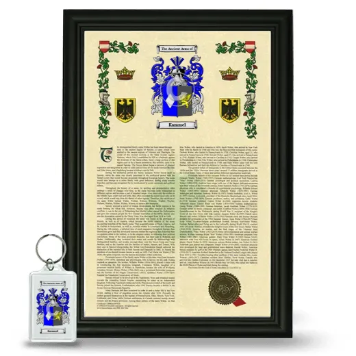 Kammel Framed Armorial History and Keychain - Black