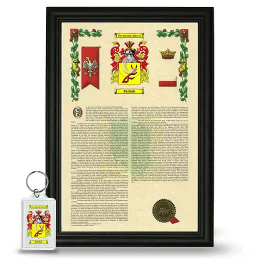 Kasimir Framed Armorial History and Keychain - Black
