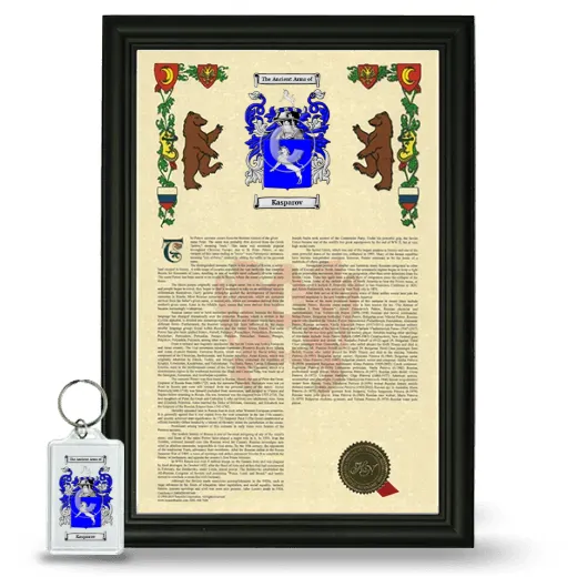 Kasparov Framed Armorial History and Keychain - Black