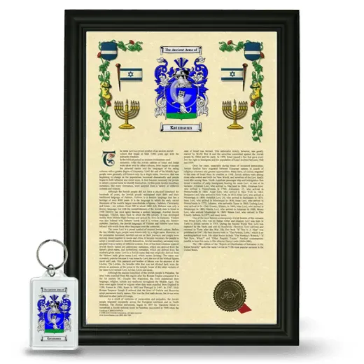 Katzmann Framed Armorial History and Keychain - Black