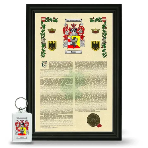 Kerne Framed Armorial History and Keychain - Black