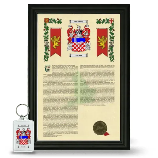 Kerwin Framed Armorial History and Keychain - Black