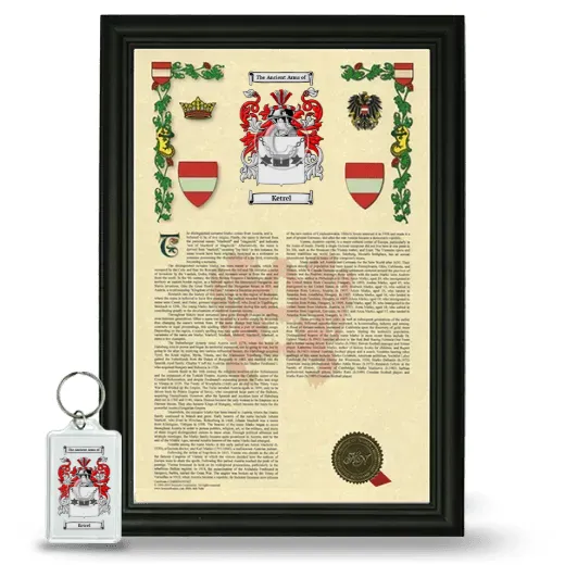 Ketrel Framed Armorial History and Keychain - Black