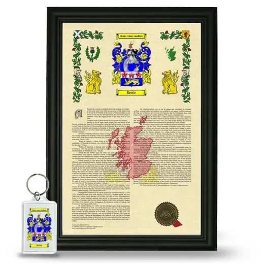 Kettle Framed Armorial History and Keychain - Black