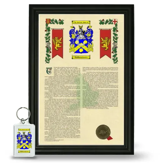 Kidderminster Framed Armorial History and Keychain - Black