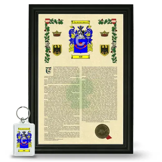 Kiff Framed Armorial History and Keychain - Black