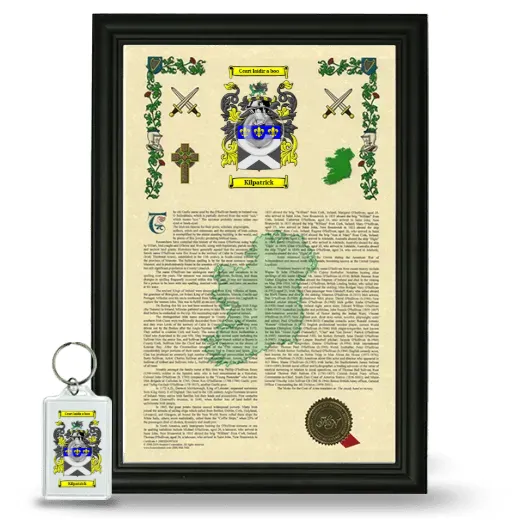 Kilpatrick Framed Armorial History and Keychain - Black