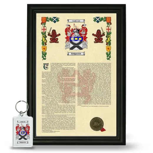 Kirkpatrick Framed Armorial History and Keychain - Black