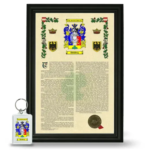 Kleinberg Framed Armorial History and Keychain - Black