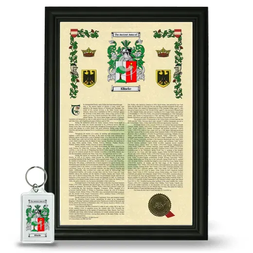 Klincke Framed Armorial History and Keychain - Black