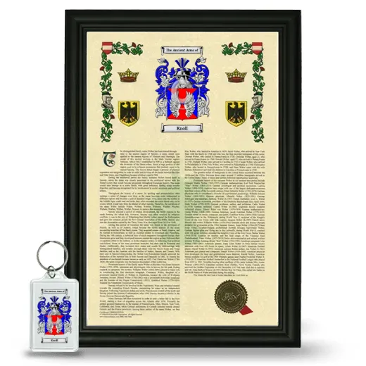 Knoll Framed Armorial History and Keychain - Black
