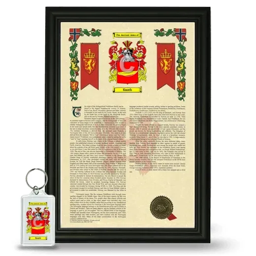 Knoth Framed Armorial History and Keychain - Black