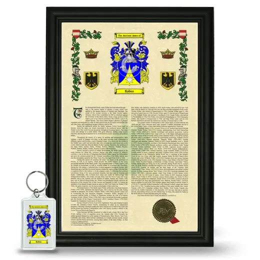 Kobus Framed Armorial History and Keychain - Black