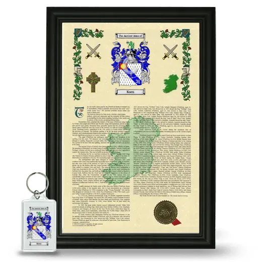 Koen Framed Armorial History and Keychain - Black
