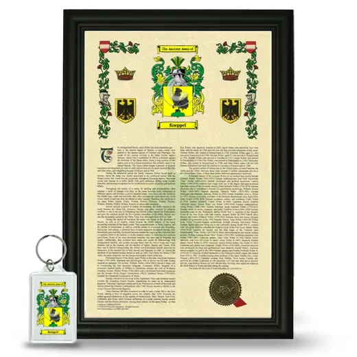 Koeppel Framed Armorial History and Keychain - Black