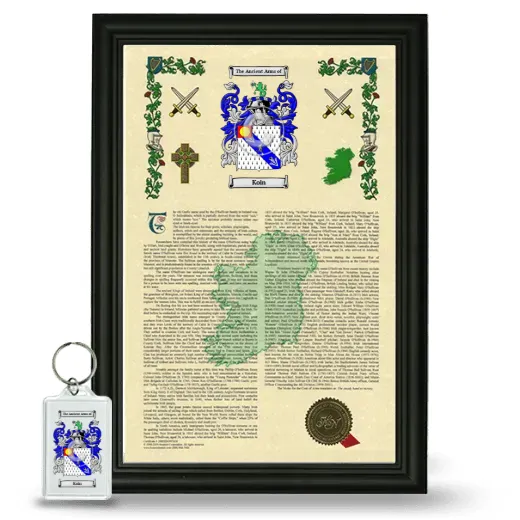 Koin Framed Armorial History and Keychain - Black
