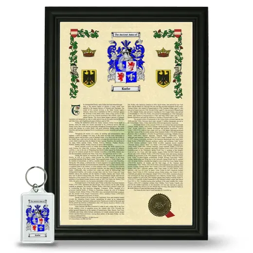Korbe Framed Armorial History and Keychain - Black