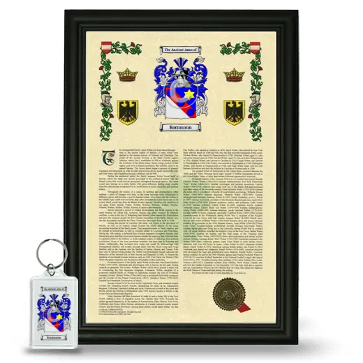 Kornmann Framed Armorial History and Keychain - Black