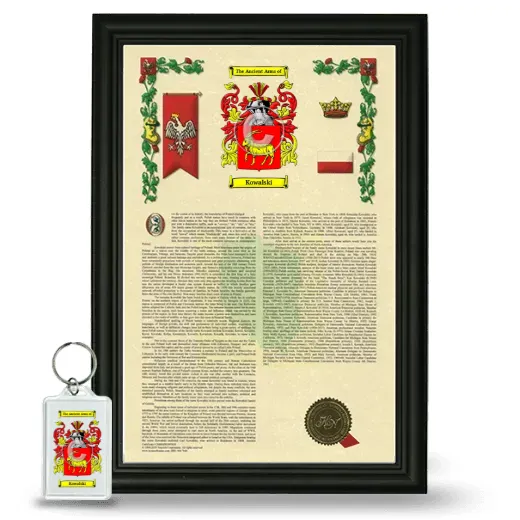 Kowalski Framed Armorial History and Keychain - Black