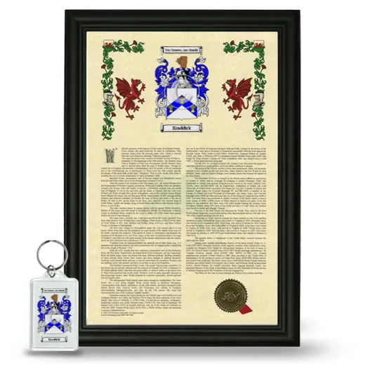 Kraddick Framed Armorial History and Keychain - Black