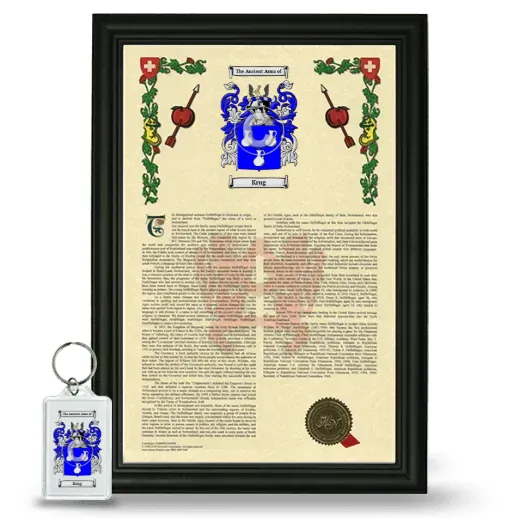 Krug Framed Armorial History and Keychain - Black